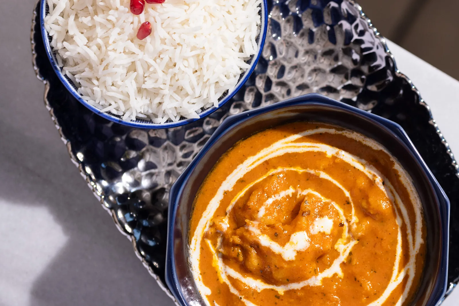 Butter Masala curry with basmati rice - Padharo £10 lunch deal