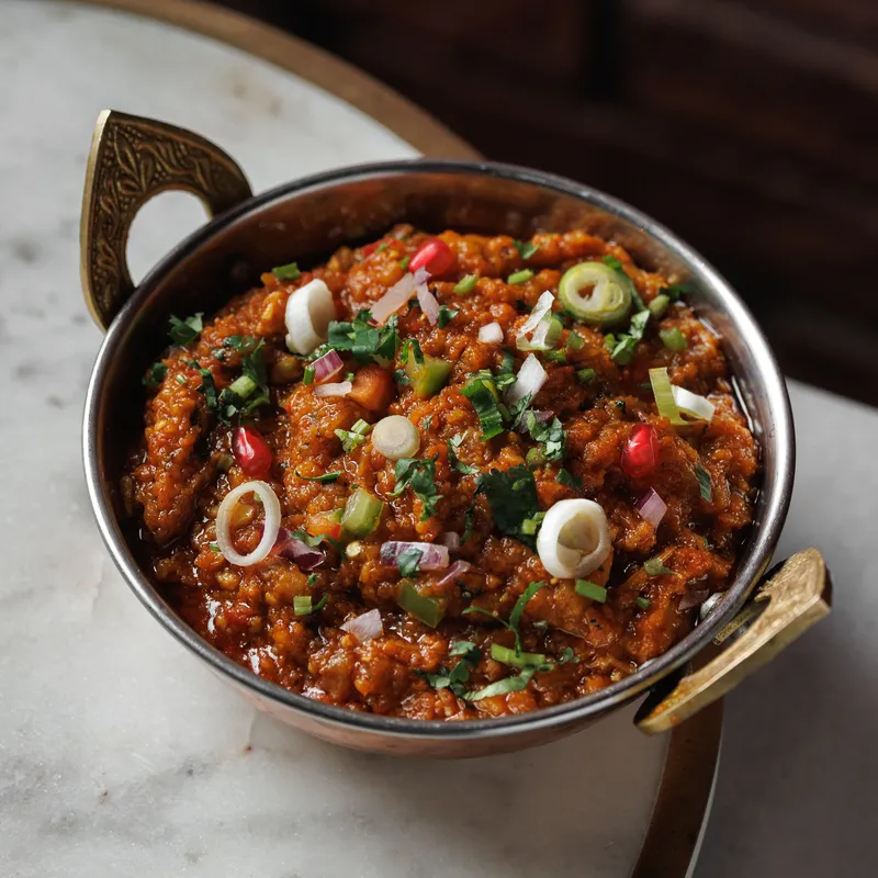 Baingan Bharta - vegetarian Indian dish at Padharo Southampton