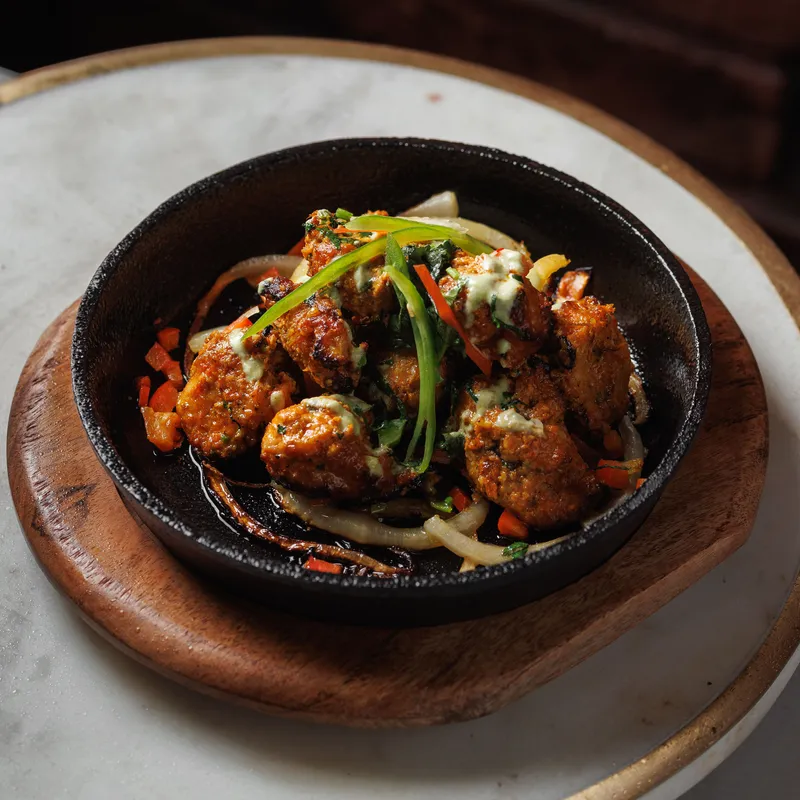 Chick'n Tikka - vegetarian Indian dish at Padharo Southampton